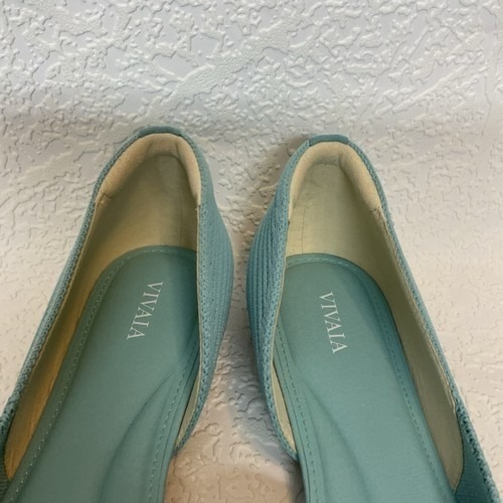 NWOT Vivaia Melia Pointed-Toe Knit‎ D'Orsay Comfortable Blue Flats Women 9 China - Picture 8 of 12